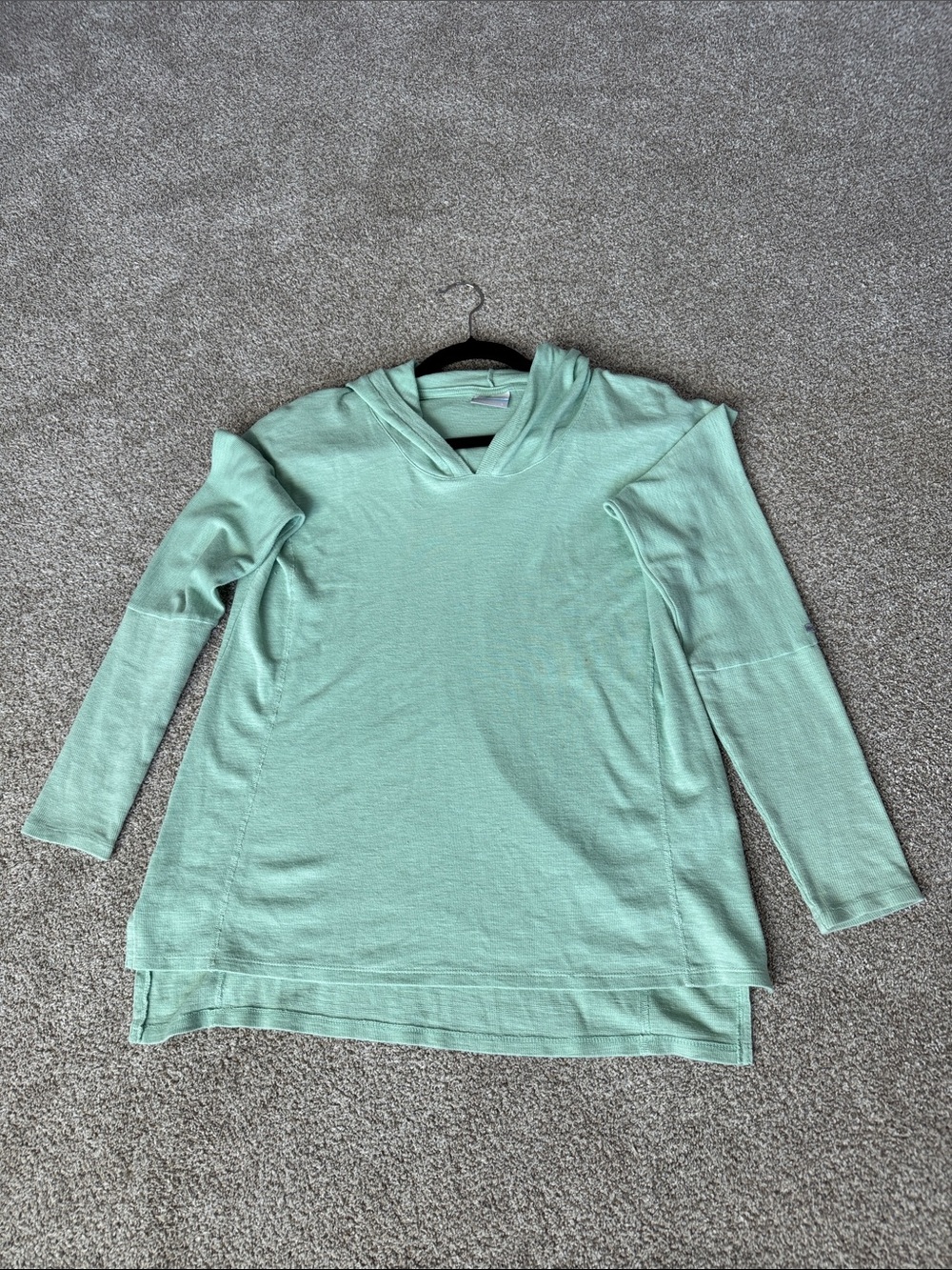 Columbia Womens Mint Green Hooded Long-Sleeve Top